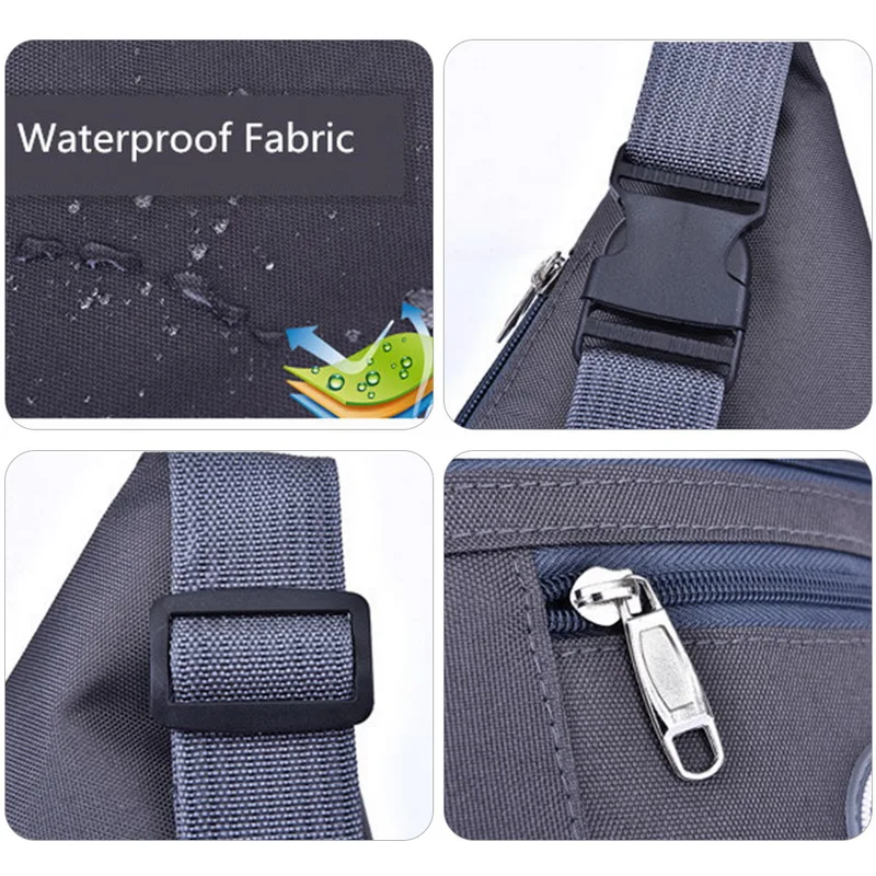 Men Waist Bag Pack Men's Wallet Purse Casual Large Phone Bag Women Canvas Travel Motorcycle Pouch Men Bags Shoulder Crossbody