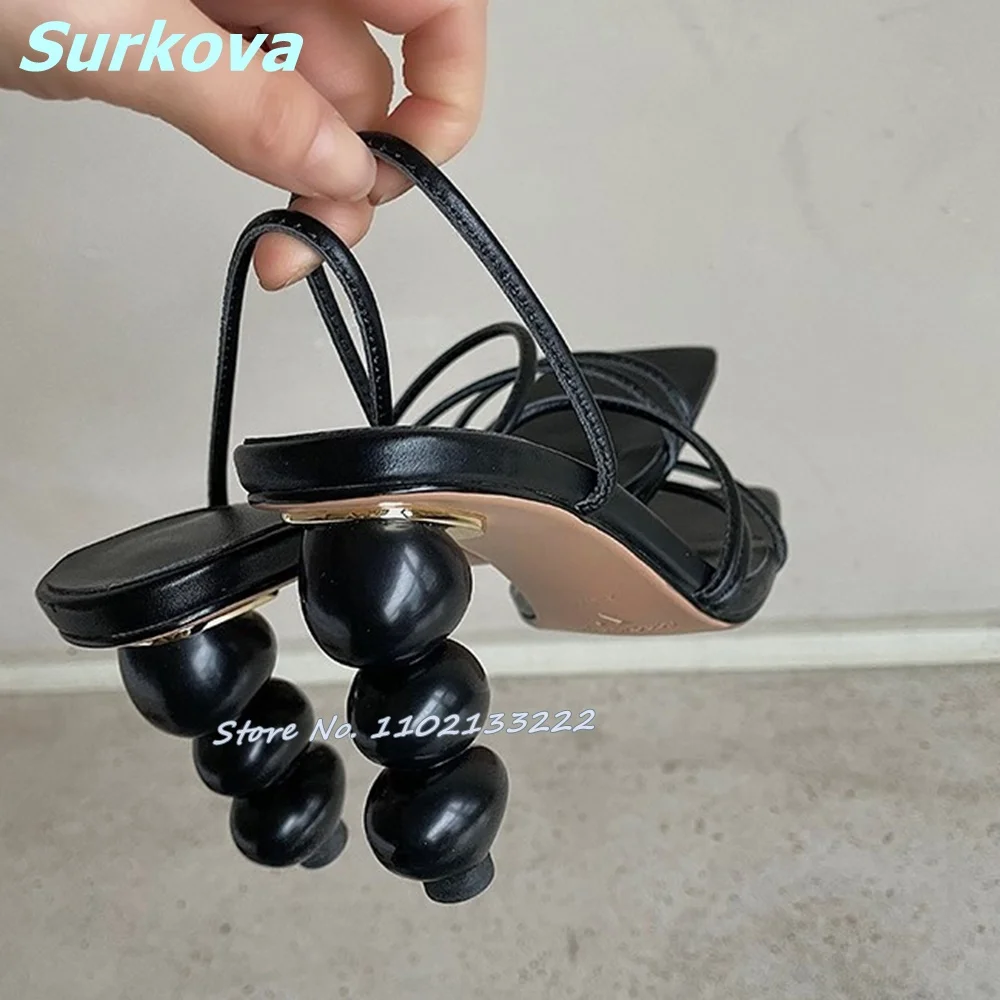 

Retro Style Sandals Square Toe Strange Style High Heels Slip On Shoes Fashion All Match Comfortable Leisure Women Shoes Summer