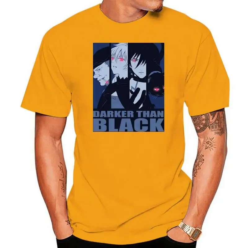 Мужские футболки с короткими рукавами в стиле аниме GOODNISHA Darker Than Black мужские