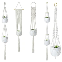 10 styles multi size handmade macrame plant hanger flower pot planter balcony courtyard garden wall hanging knotted lifting rope