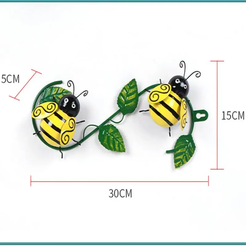 Милый металлический декор на стену с пчелами и Божьими коровками декоративные