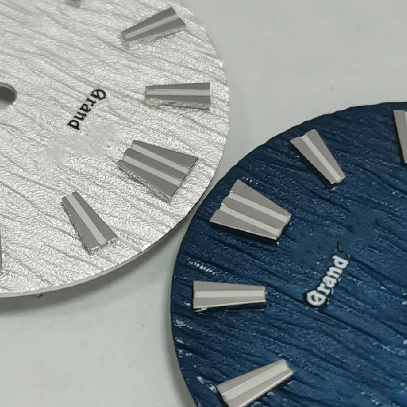 Watch Accessories Dial blue black white  GS and S logo dial C3 green luminous 28.5mm for nh36 NH35 movement watch MOD case Da