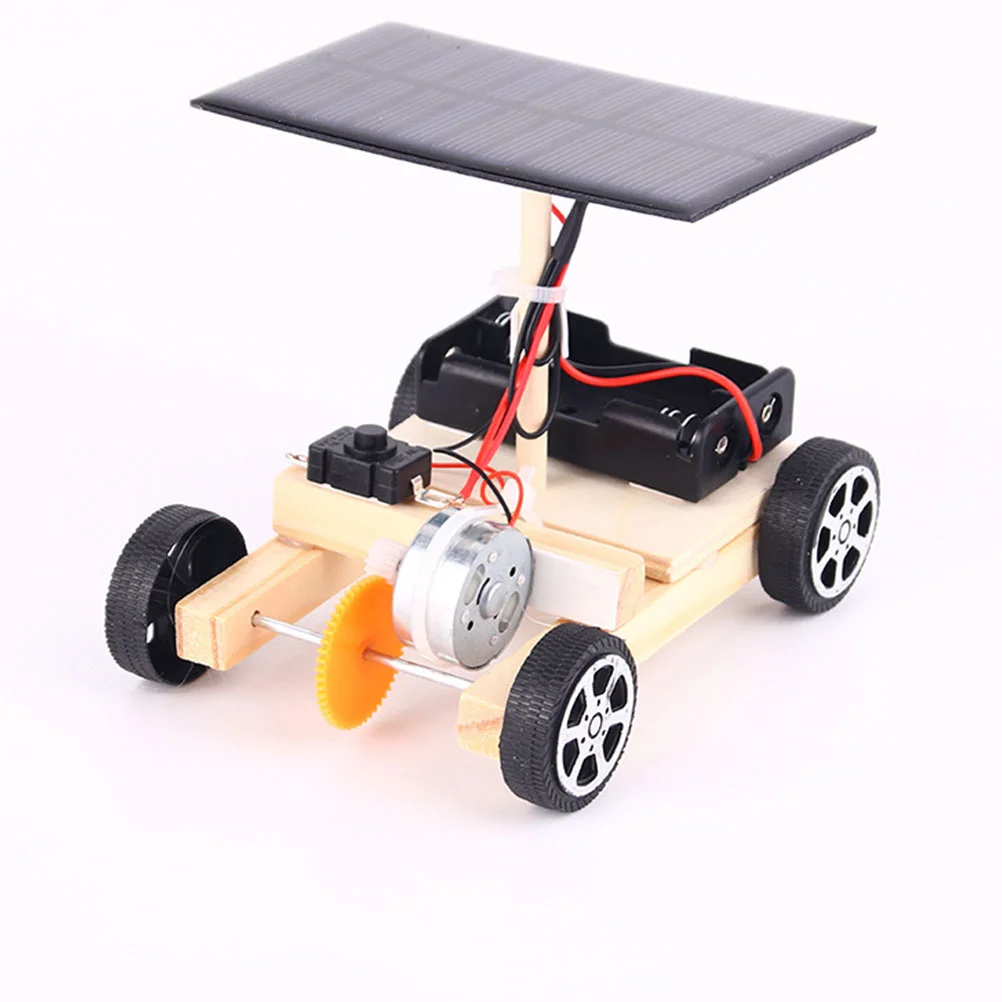 

1pc DIY Solar Electric Car Wooden Solar Car Creative Engineering Circuit Science Stem Building Kit£¨Colorful£© Kids toy