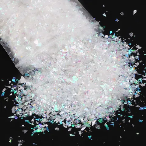 Блестки для ногтей QIAO переливающиеся 17 цветов