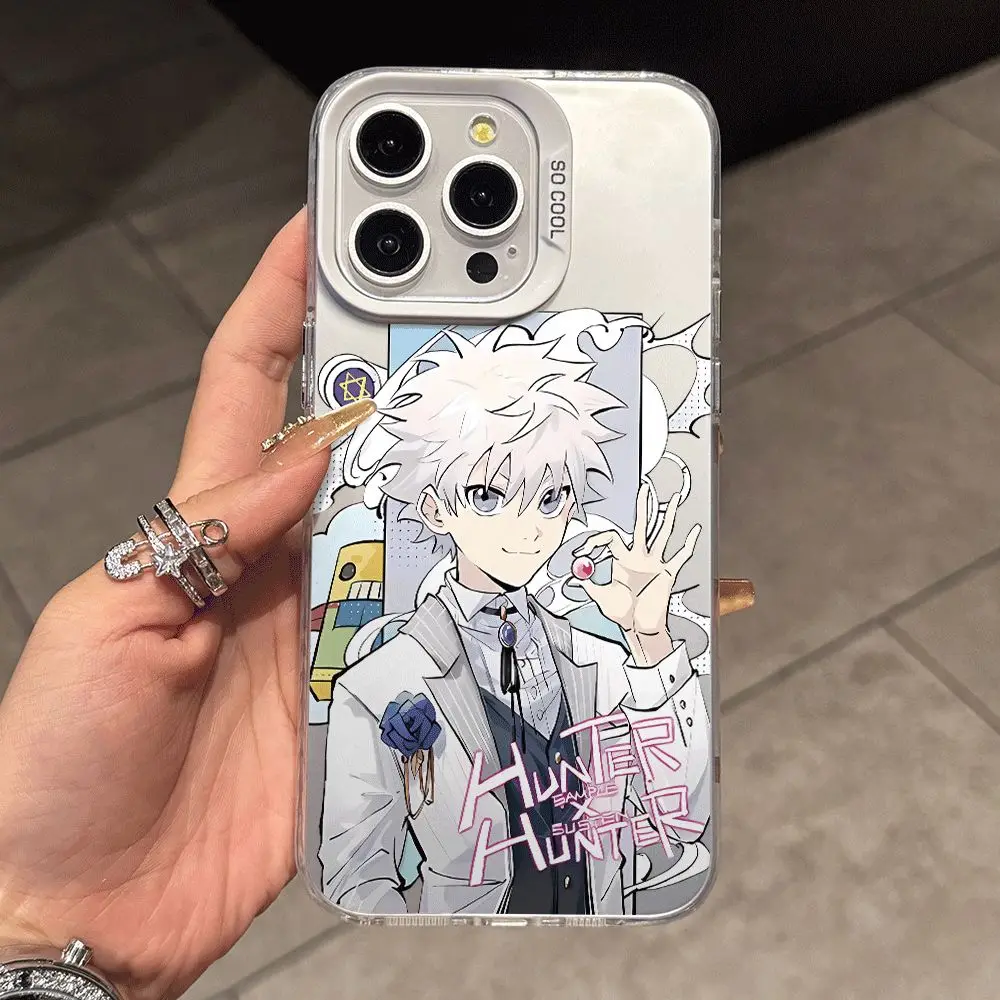 Фото Чехол для телефона HUNTER×HUNTER Killua для Samsung Galaxy A56 A55 A54 A53 A52 A26 A17 A16 A12 A07 A06 4G 5G, серебристый, жесткий чехол №2