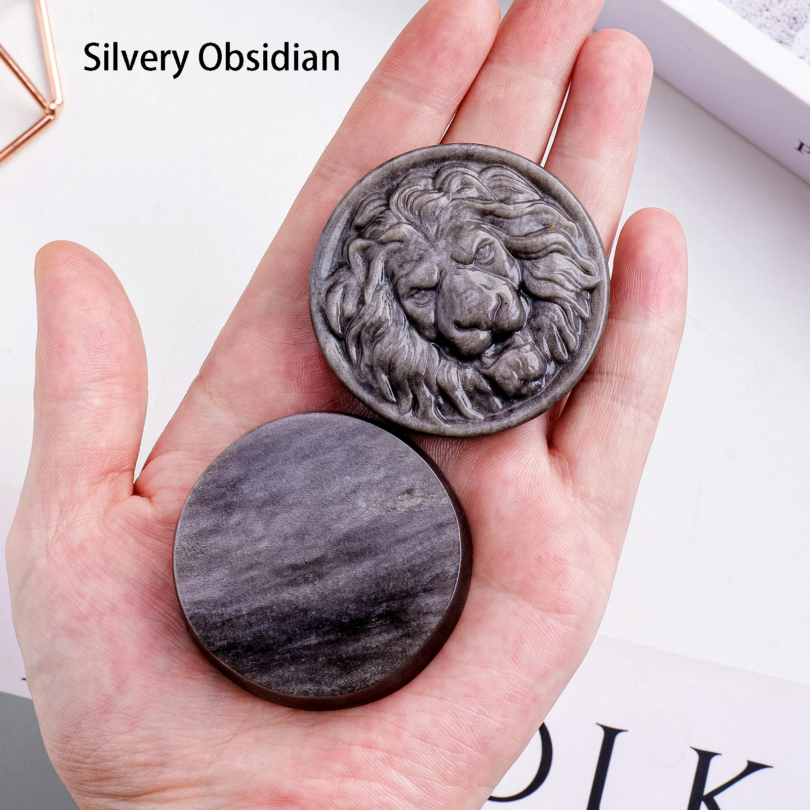 

Фигурка льва из обсидиана Apengshi