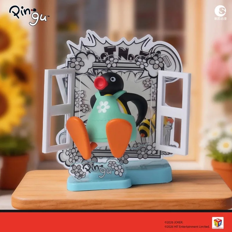 Фото Оригинальные игрушки-капсулы Pingus The Penguin Family: серия Micro-Theatre, коллекционные фигурки и настольные украшения в закрытых коробках №5