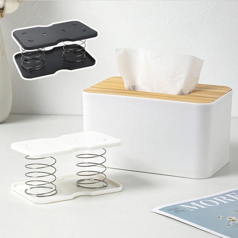 

Household Tissue Box Paper Extraction Elastic Tray Paper Extraction Box Spring Pad Magic Tool for Drawing Paper From The Bottom