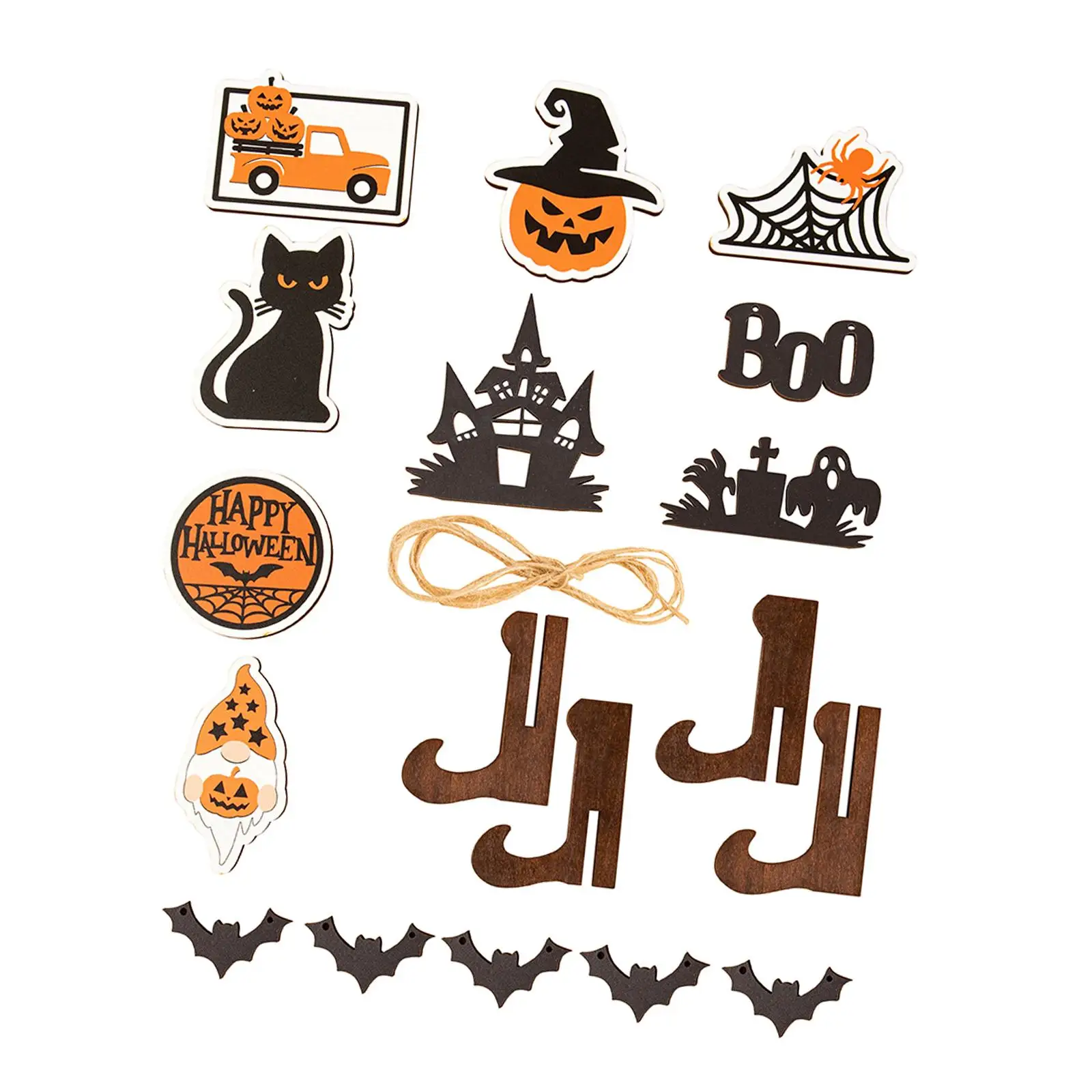 

Halloween Tiered Tray Decoration Set Pumpkin for Desk Holiday Party Supplies