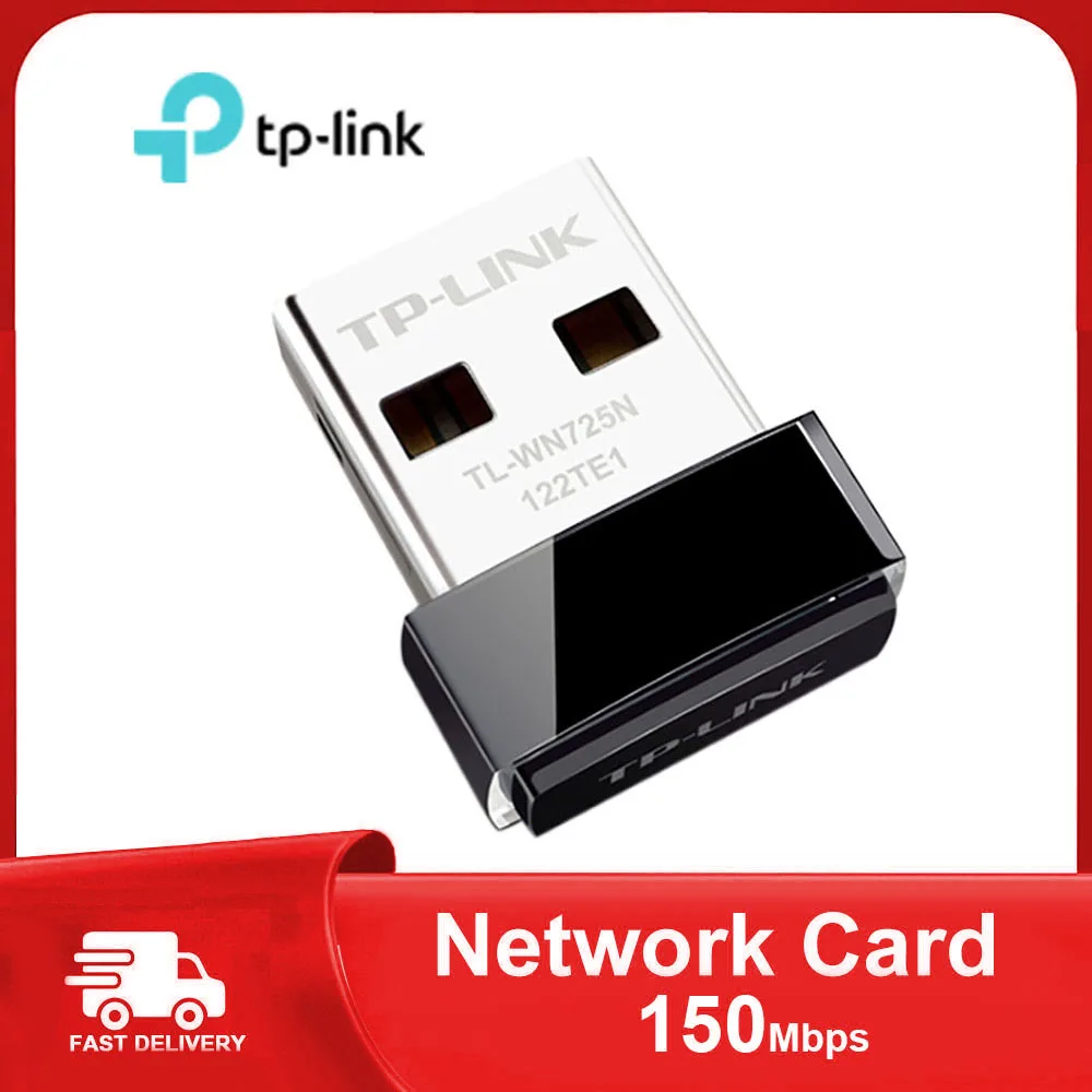 TP-LINK WN725N беспроводная сетевая карта Wifi LAN, 150 Мбит/с Wi-Fi адаптер TP LINK TL-WN725N для компьютерной сети USB Wi-Fi антенна