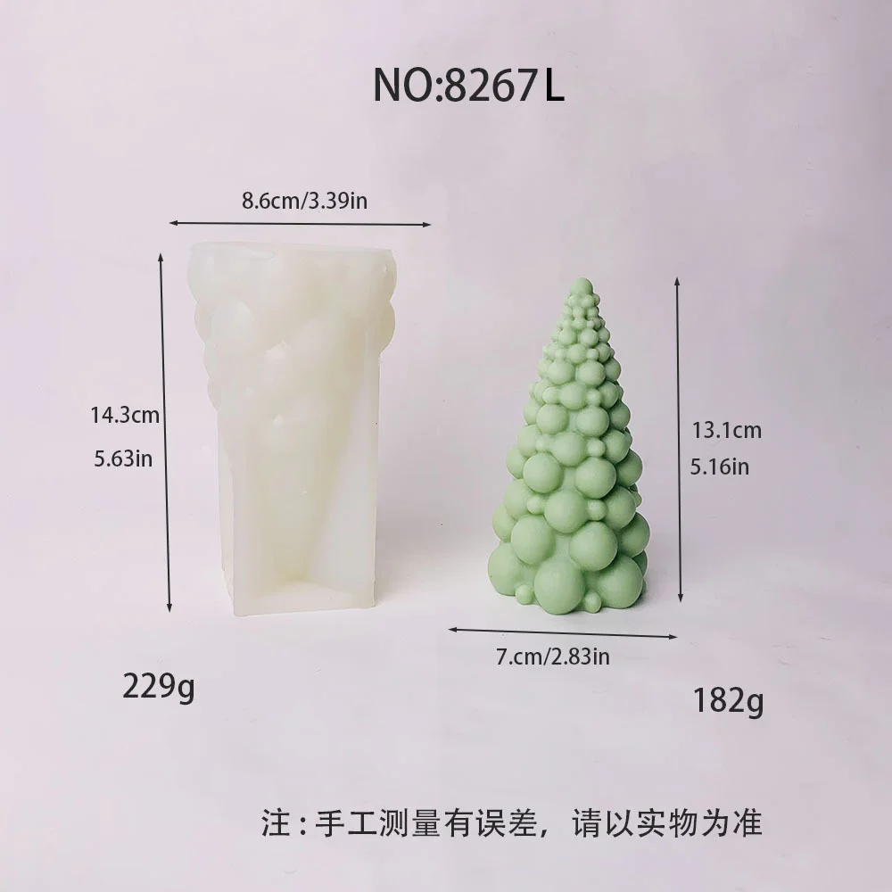 Новая силиконовая 3D форма в виде пузырьков для рождественской елки свечи