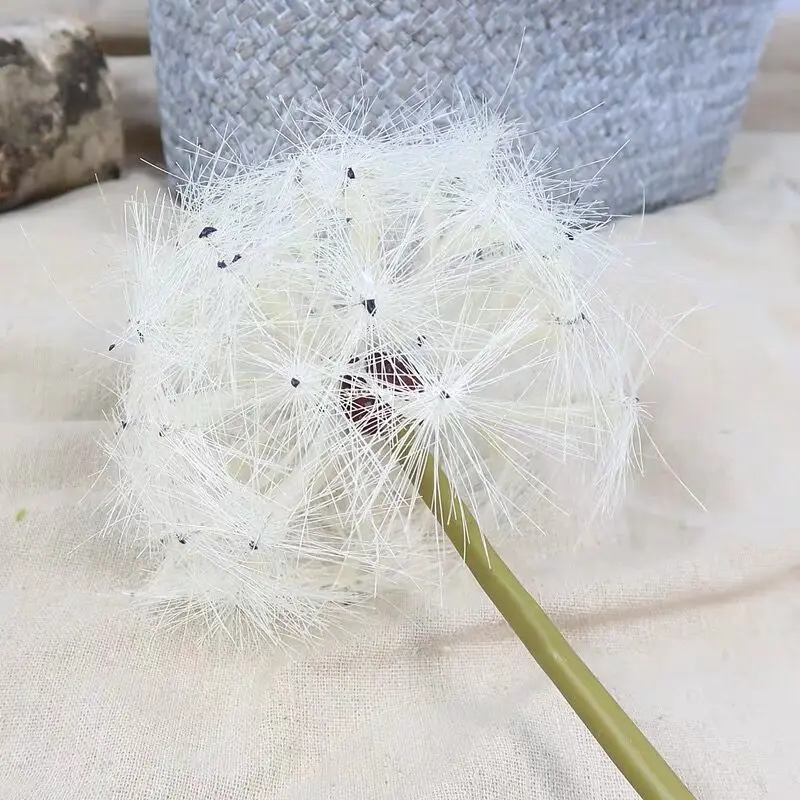 

74cm Imitation Single Branch Dandelion Flower Planting Plush Home Living Room Wedding Shop Window Decoration Vase Arrangement