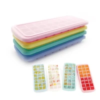 24 grid ice cube trays food grade silicone ice cubes with lid reusable ice mold square mold mini ice maker kitchen tools