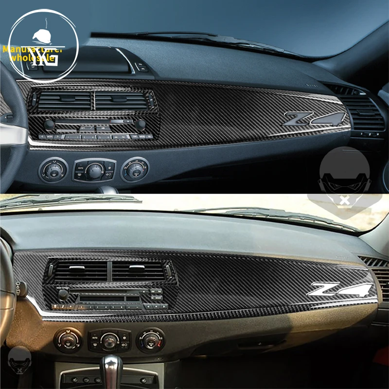

Dashboard AC CD Sticker Cover Co-pilot Panel Trim Car Accessories For BMW Z Z4 E85 E86 2003-2008 Roadster Carbon Fiber Interior