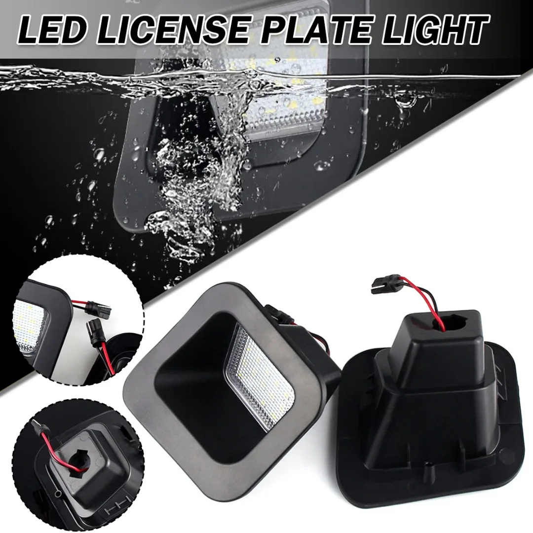 

2pcs Car LED License Plate Lights Waterproof ABS Plastic Number Plate Lamps For Dodge For Ram 1500 2500 3500 2002-2020