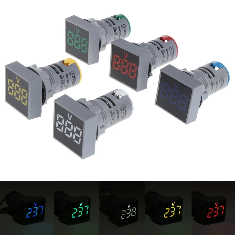 

22mm Mini Square DIY Digital Voltmeter AC 12-500 Electronic Components Durable