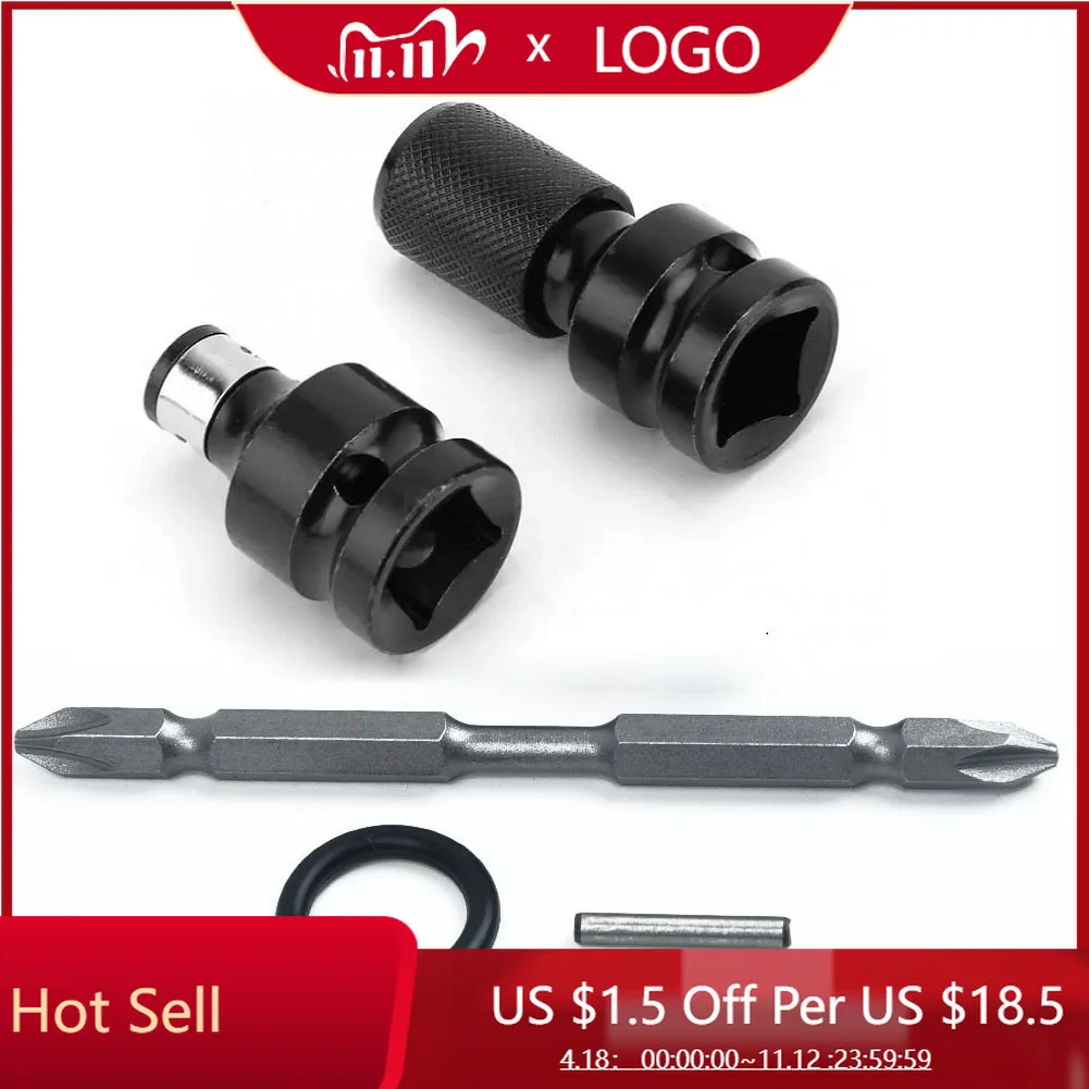 

5Pcs/set 1/2" Square To 1/4" Hex Ratchet Socket Wrench Socket Adapter Spanner Set Converter Tool Converter Kit