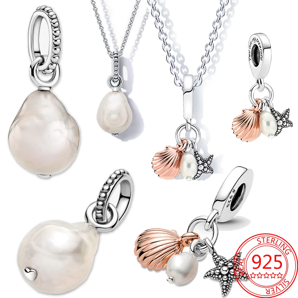 

Freshwater Cultured Baroque Pearl Pendant Fits Pandora Bracelet And Necklace Charm 925 Sterling Sliver Generous Jewelry Gift