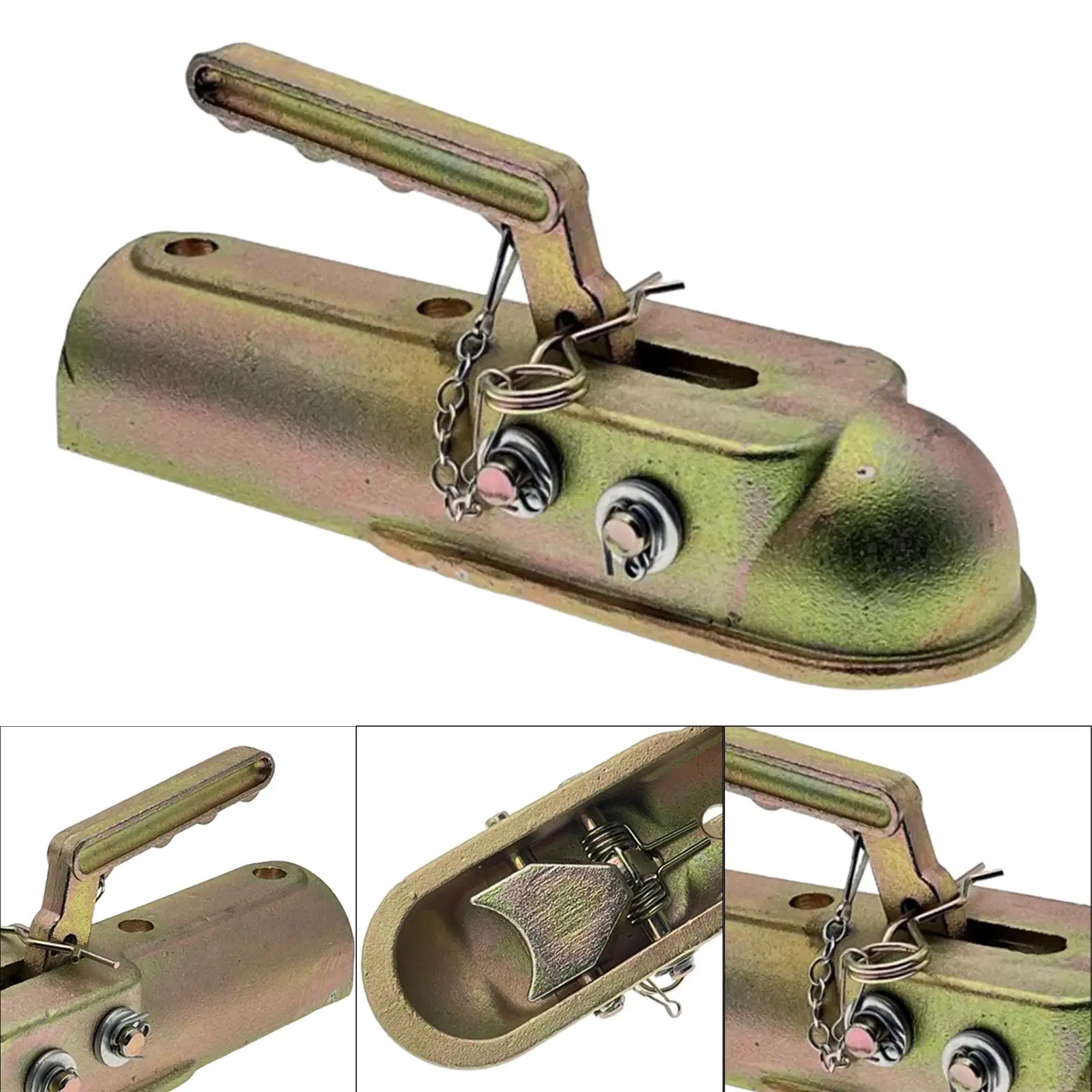 

Straight Trailer Coupler 1653.5 Pounds Load Capacity RV Parts for Towing RV Camper Boat Trailer Hardware Stable Performance