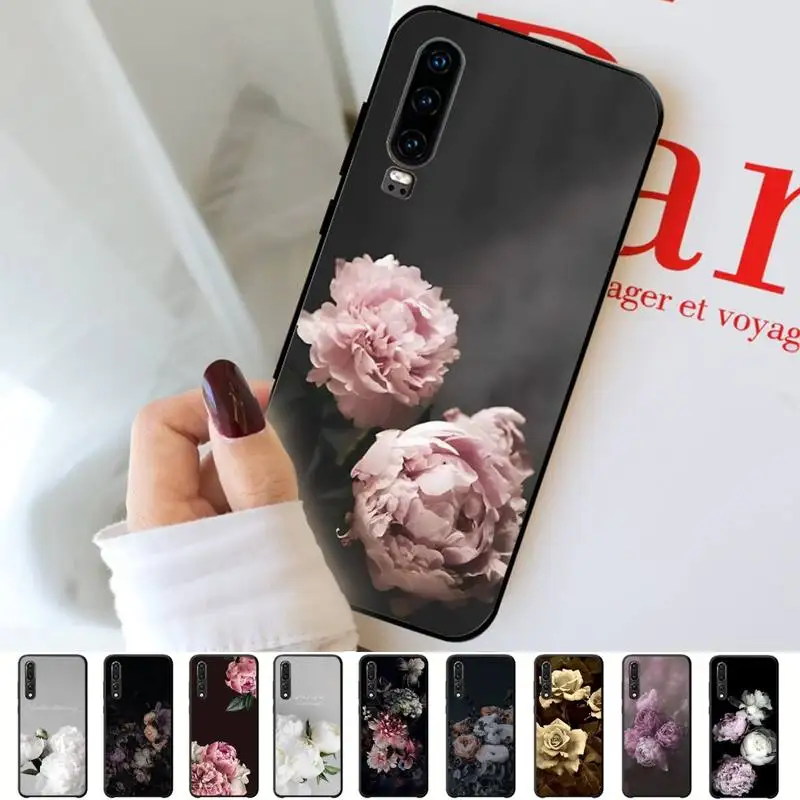 

Peonies beautiful flower Phone Case for Huawei P30 40 20 10 8 9 lite pro plus Psmart2019