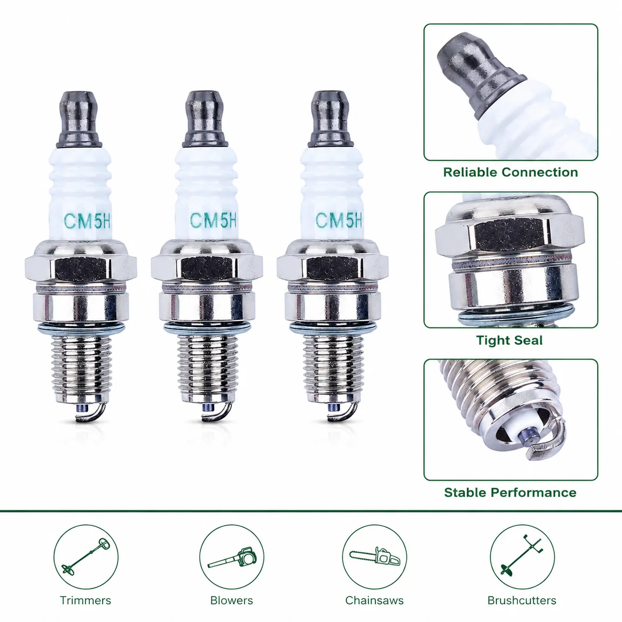 Фото Свечи зажигания CMR5H (3 шт.) для Honda GX25, GX35, Shindaiwa 3699-91867, Red Max 369991867, замена NGK 3365, Husqvarna 531008614, RZ7C №4