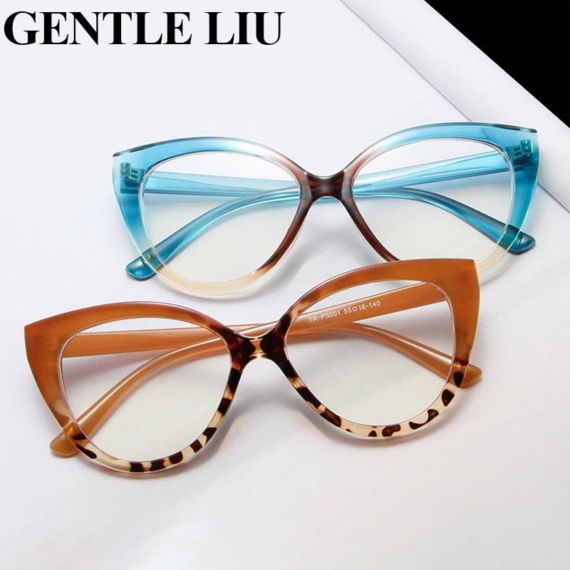 Очки кошачий глаз с защитой от синего света новинка 2022 женские трендовые