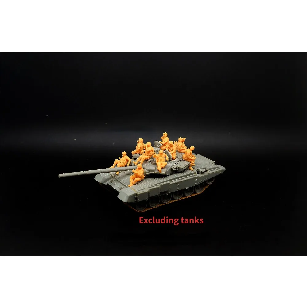 1/72 современные русские танковые солдаты сидящий командировщик красный рюкзак