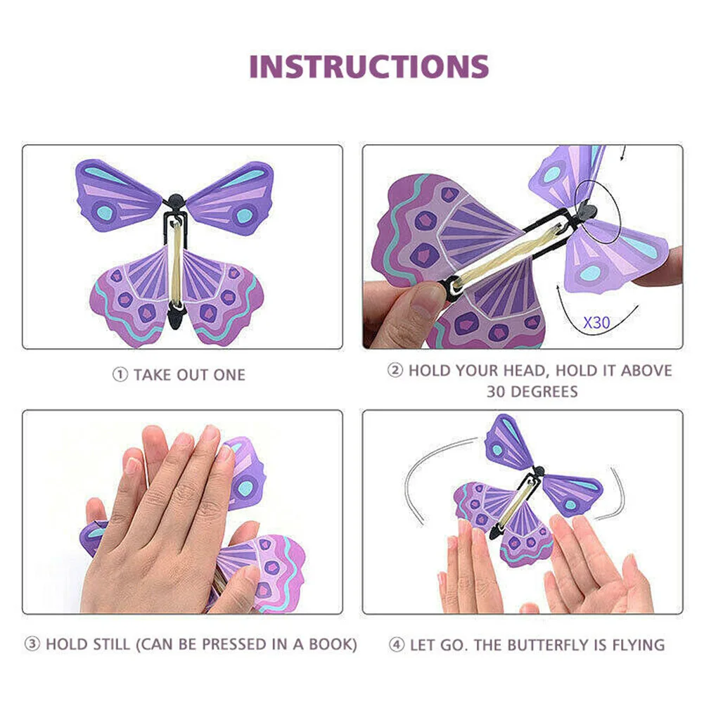

Props Butterfly 3D Toy Art Valentine\\'s Day Child Wedding Christmas Decor Durable Flying For Birthdays Brand New
