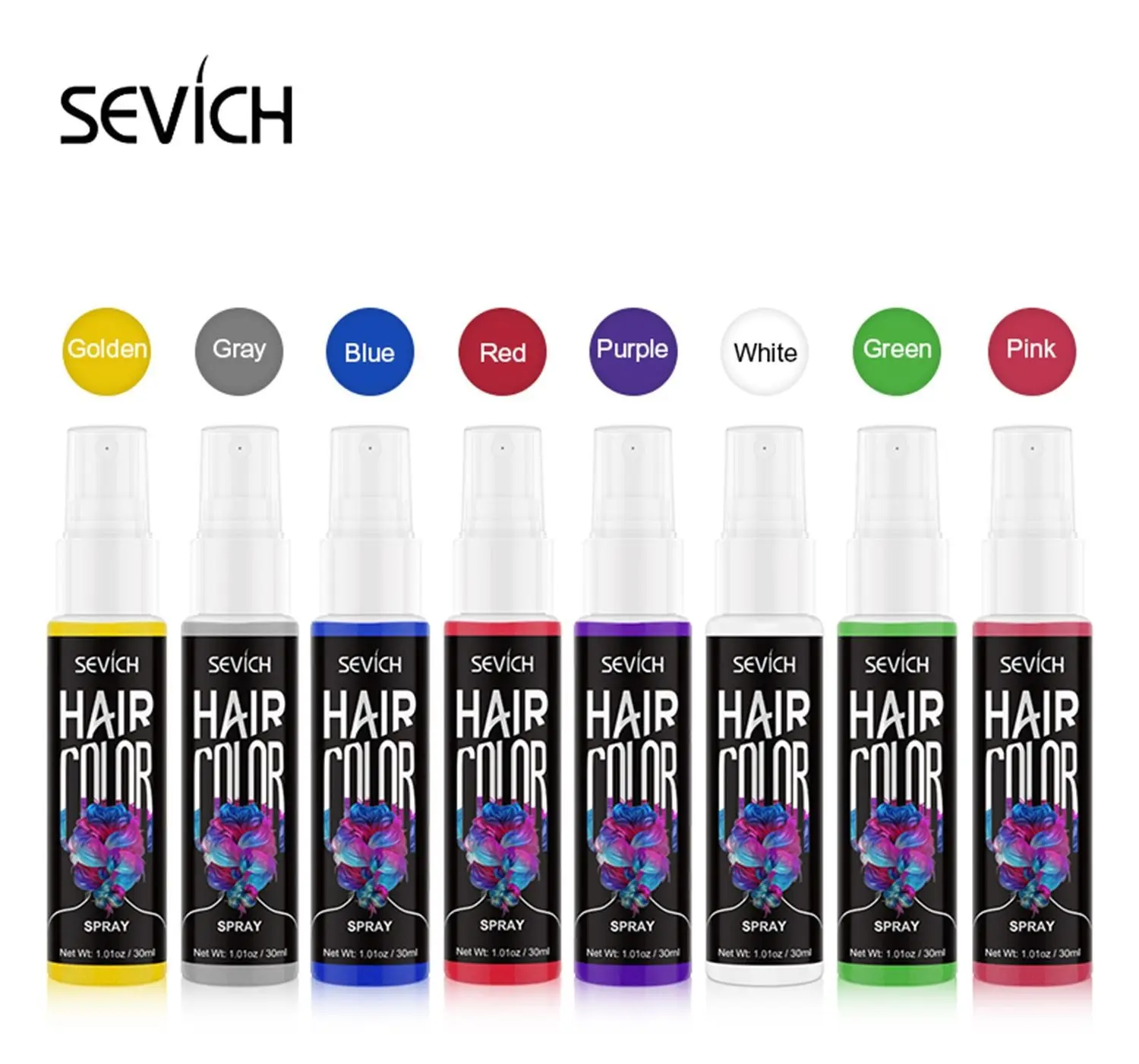 S 30 Ml One-off Temporary Hair Color Spray Fashion Hair Dye Colour Wash Out Halloween Party Costume Hair Styling