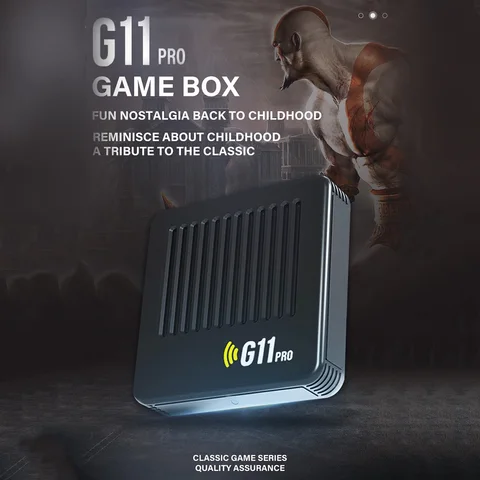 G11 Pro Video Game Box Игровая консоль HD с сверхнизкой задержкой 4K HDMI-совместимый выход с беспроводными двумя контроллерами 2,4G