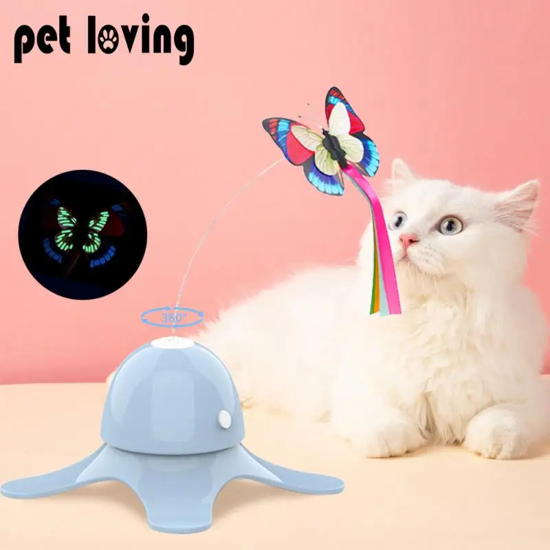 

Умные игрушки для кошек, светящаяся бабочка, палка для кошек, Интерактивная игрушка, Электронная автоматическая вращающаяся игрушка для ко...