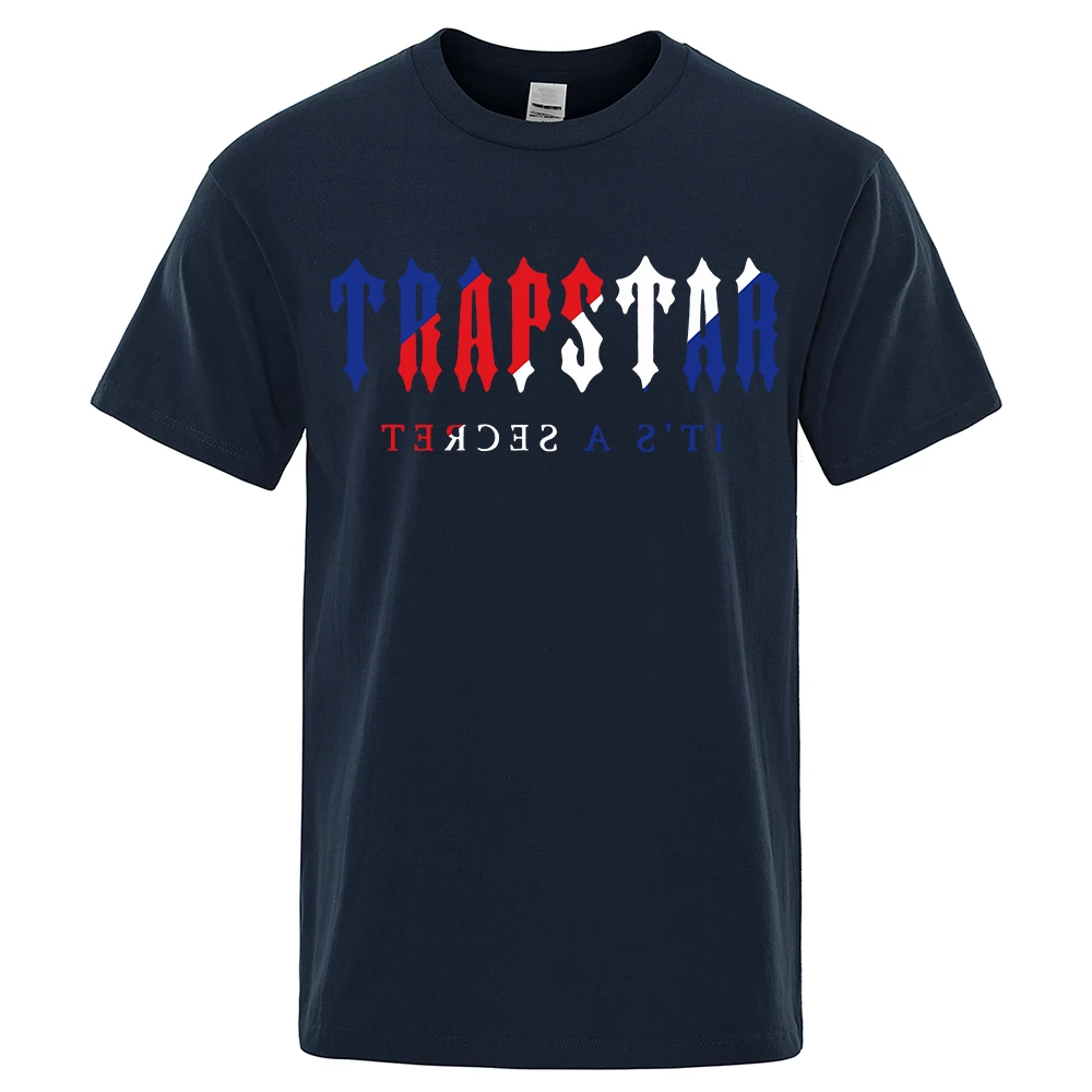 

Trapstar London IT's SECRET Brand T-Shirts Men Fashion Casual Short Sleeve Loose Oversized Tops O-Neck Cotton Breathable Tshirt