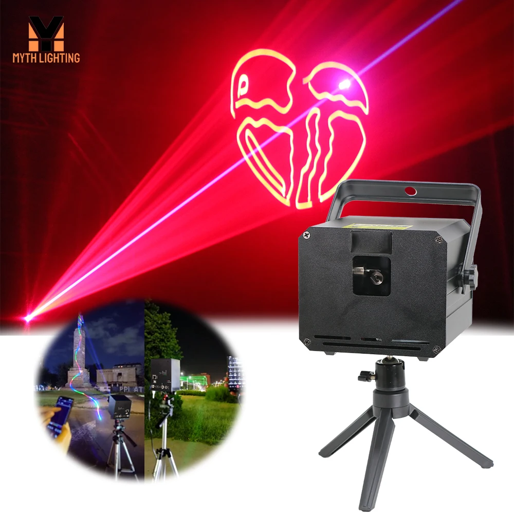 

MITH 3W RGB WiFi Mobile Battery Powered Mini Lasercube Phone App Laser Light System