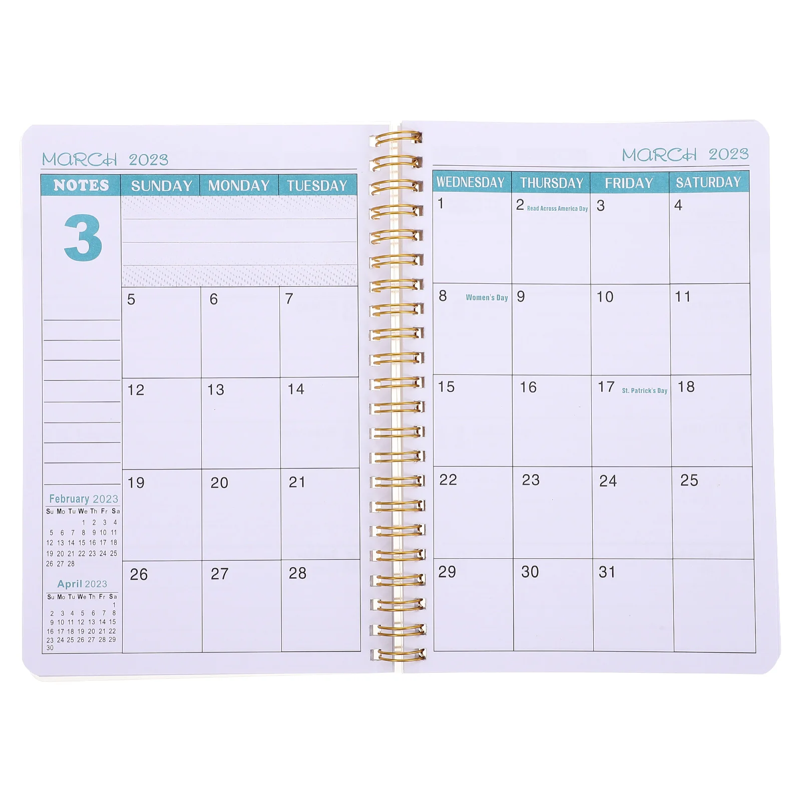 

Planner Monthly Book Weekly Notebook Daily Notepad Schedule Spiral Calendar Journalplanning Academic Coil English 2024
