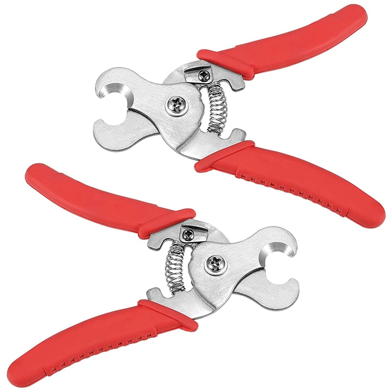 

AT14 2 PCS 5 Inch Stainless Steel Ear Tag Removal Pliers Cattle Ear Tag Removing Tool Animal Tag Remover Applicators