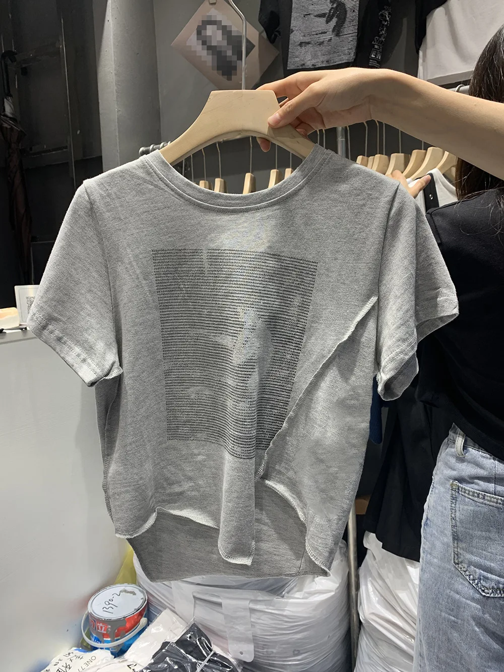

2022 Summer new fashion loose irregular top short-sleeved T-shirt women