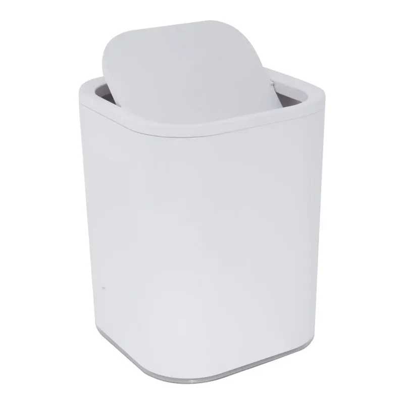 

2.1 gal Acrylic Bathroom Trash Can, White
