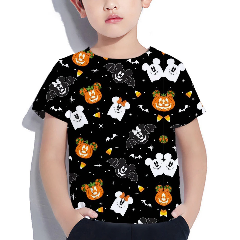 

Kids Boys T-shirts Baby Cute Mickey Mouse Tops Children Short Sleeve Streetwear 3 to 12 Years Harajuku Boy Girl T Shirts Disney