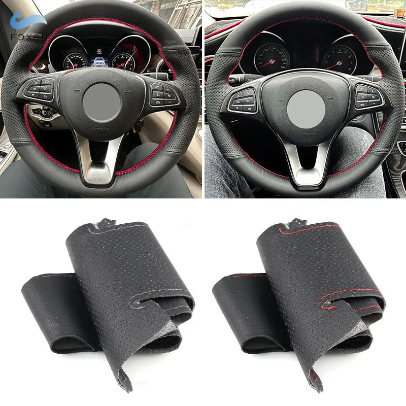 Кожаная оплетка для Mercedes Benz W176 W246 W205 C117 C218 X218 W213 X156 X253 W166 X166 W447 Кожаная оплетка для Mercedes Benz W176 W246 W205 C117 C218 X218 W213 X156 X253 W166 X166 W447