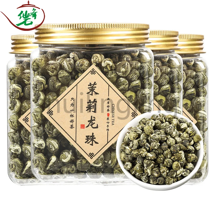 

Jasmine Tea Pearls Natural Fresh Jasmine Dragon Pearl Green Chinese Tea Gift Canned