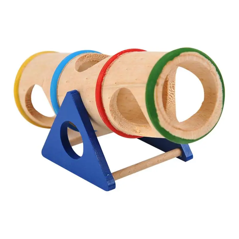 

Wooden Hamster Tunnel Tube Funny Little Pet Wooden Toy Tunnel Exercise Tube Hollow Trunk Tunnel Hideout For Rabbit Mouse