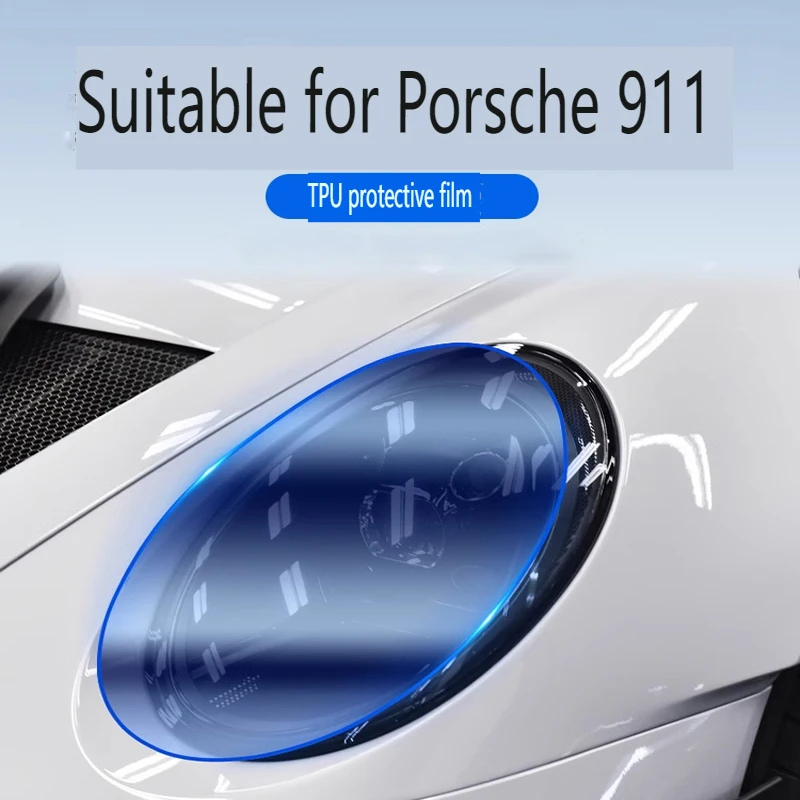 Передняя фотовспышка для 2020-2023 Porsche 911 прозрачная пленка из ТПУ декоративные
