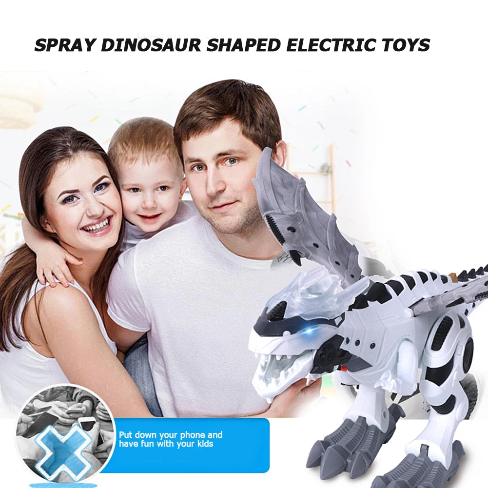 

Light Sound Walking Cool Model Toy Electric Toy Fire Breathing Water Spray Mechanical Spray Dinosaur Shaped Electric Toy