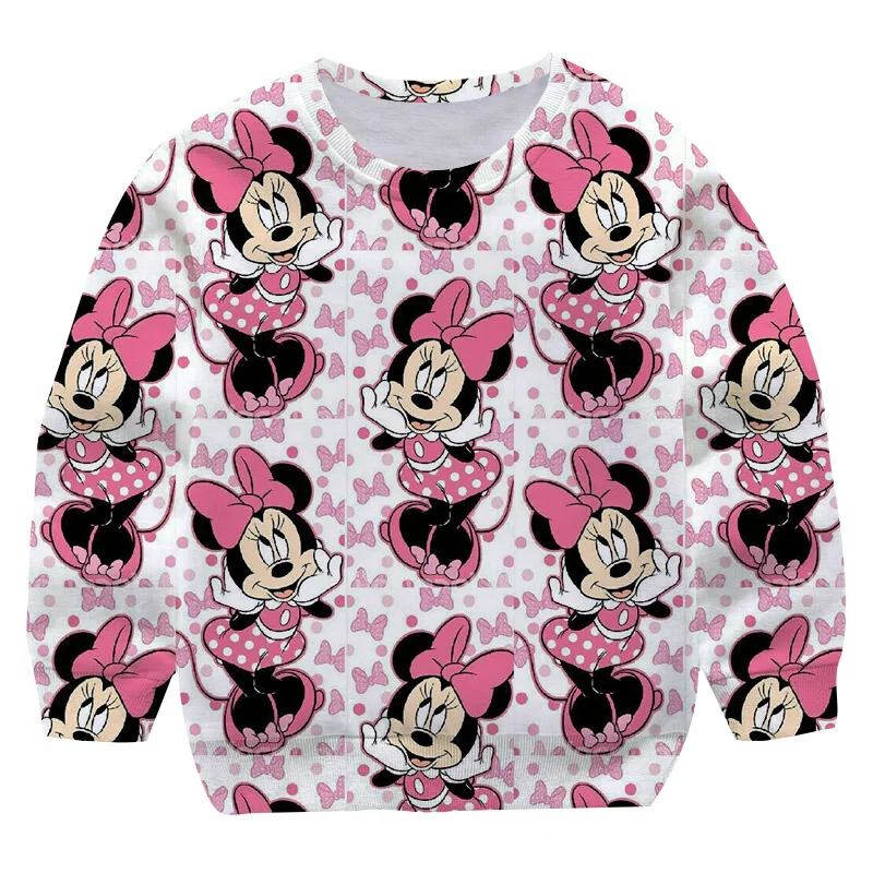

Minnie Mouse Sweatshirts 1-14 Years Autumn Kid Children Girls Coat Boys Outerwear Clothe Spring Christmas Toddler Cute 2022
