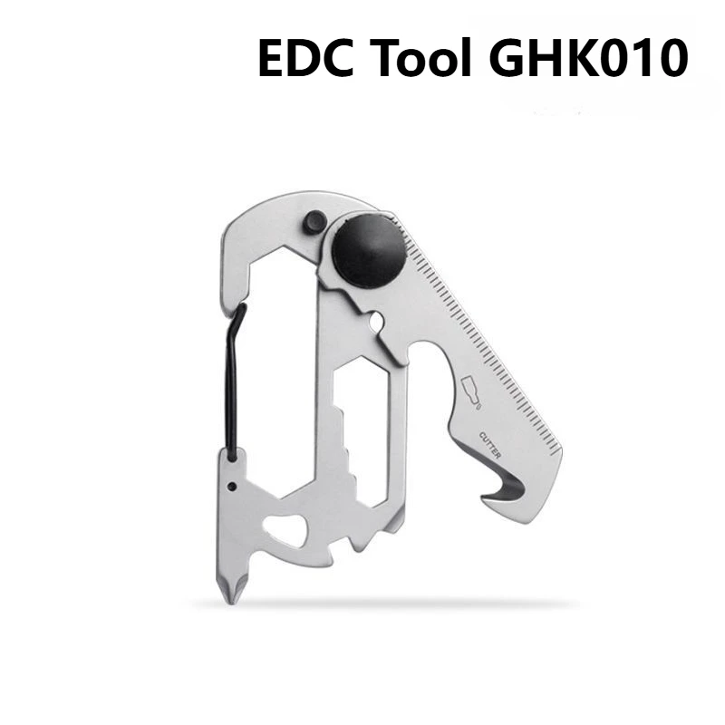 

GHK EDC уличные инструменты карабин зажим открывалка для бутылок брелок кольцо из нержавеющей стали многофункциональный гаджет для карт инструмент для выживания в кемпинге