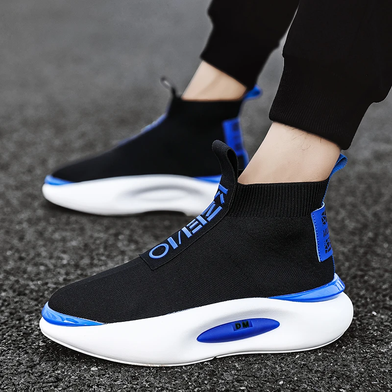 Brand Men's Retro Sock Sneakers High Top Chunky Sneakers Breathable Unisex Thick Bottom Casual Sports Shoes Zapatos De Hombre
