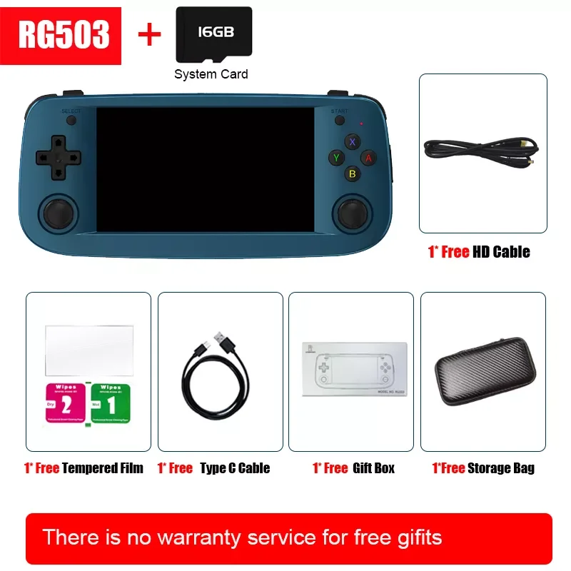 

256GB Anbernic New RG503 Linux Portable Game Console 4.95 Inch OLED Screen Mobile Game Player RK3566 1.8GHz Support 5G Wifi