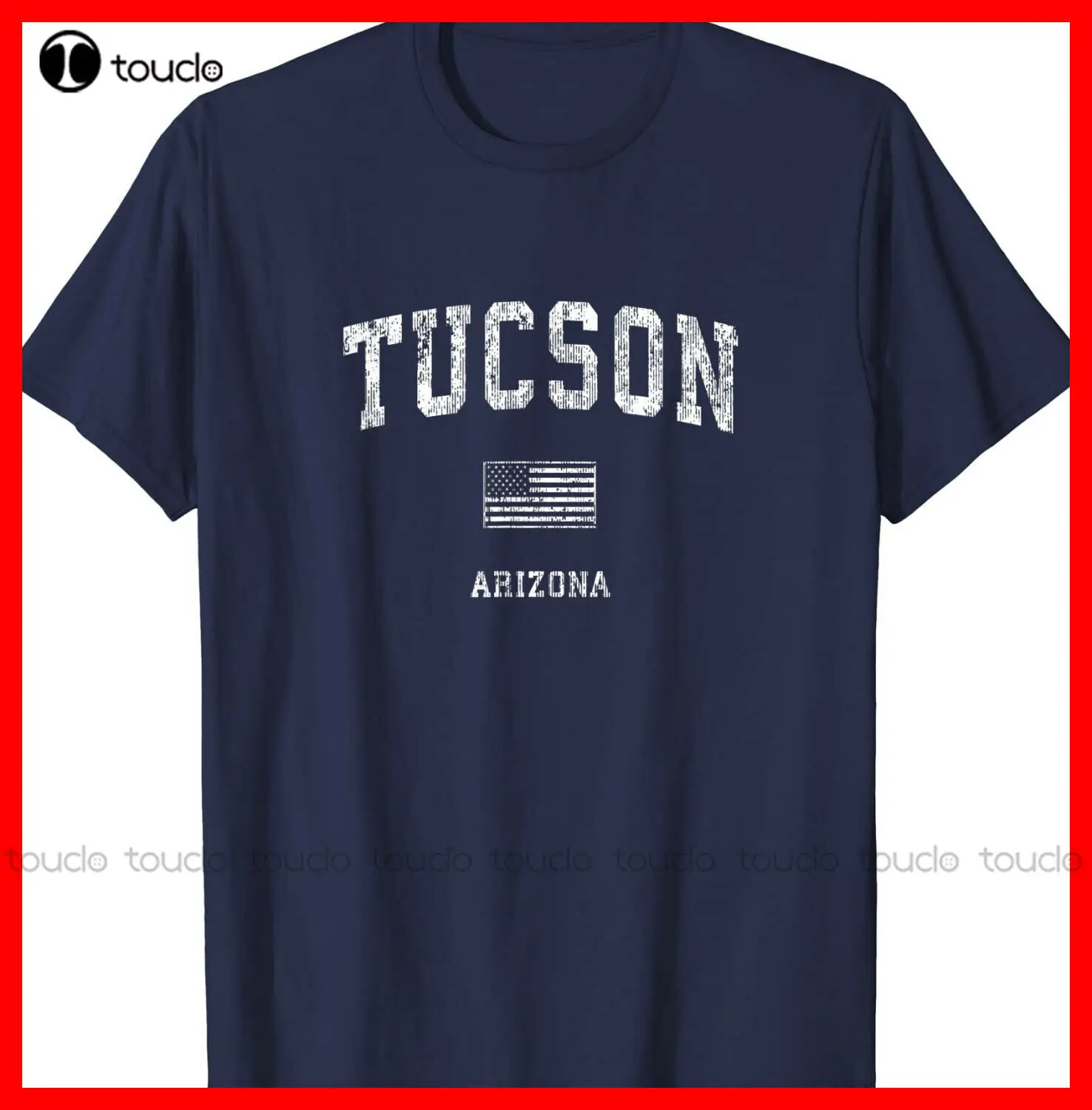 

New Tucson Arizona Az T-Shirt Vintage American Flag Tee Custom T Shirt