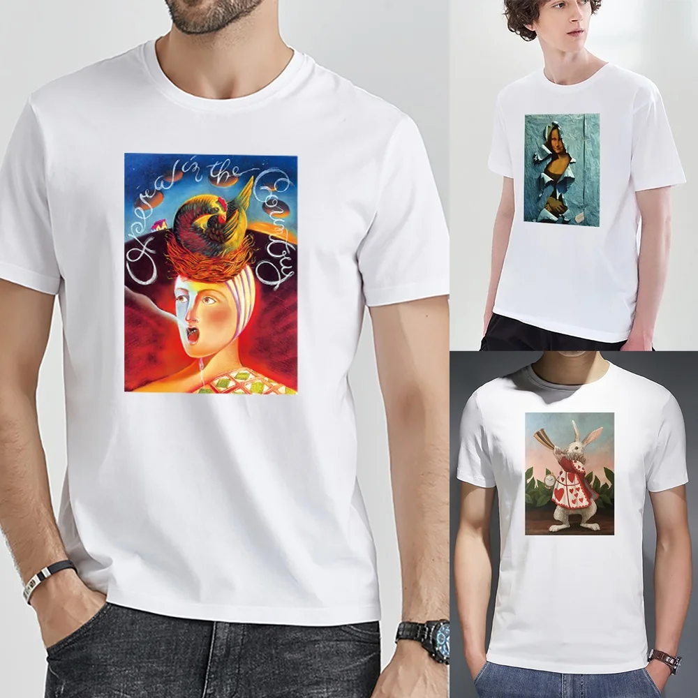 

Short Sleeve T-shirt Men 2022 Summer Casual Harajuku Funny Printed Round Neck T Shirt Tops Tee Fashion Trend Clothes Streetwear