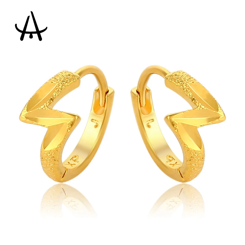 

Agsnilove 24K Gold Plated Flash Sand Hoop Earrings Small Ear Buckle Geometry Hoops for Women Everyday Jewelry Advanced Fashion